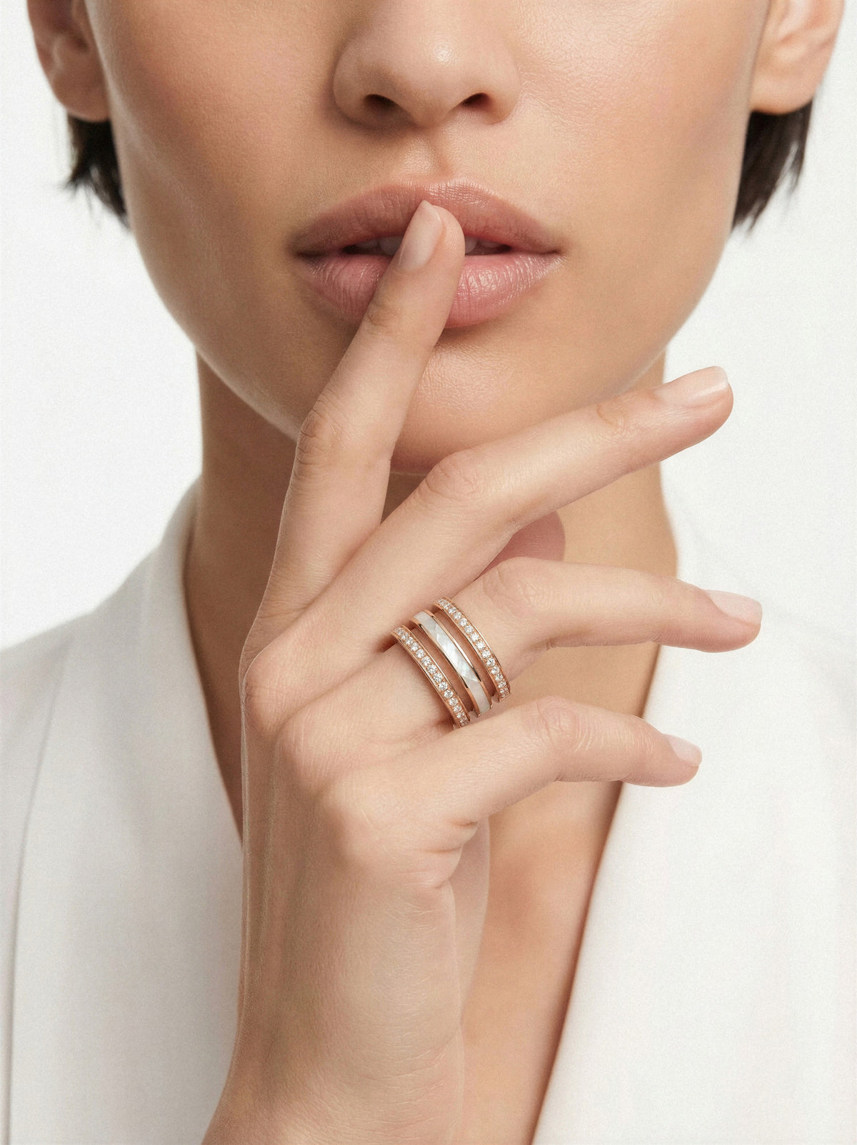 Ring-Set mit Pavé-Band