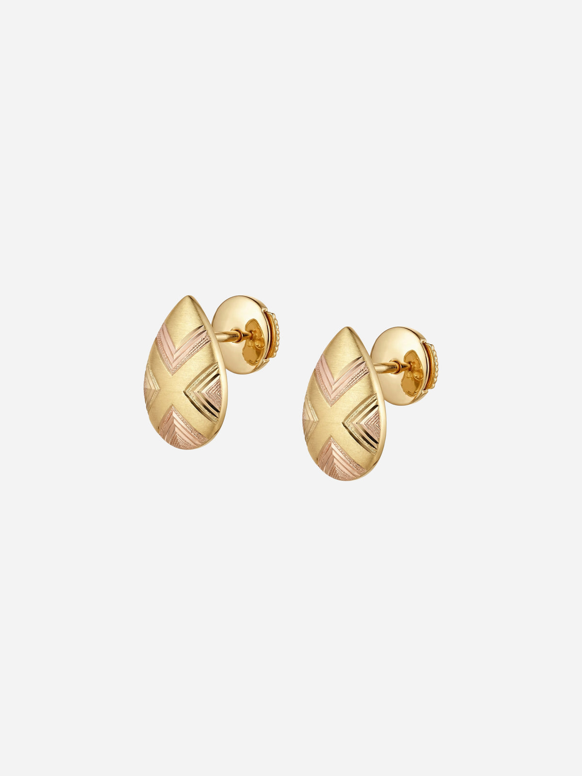 Textured Teardrop Studs