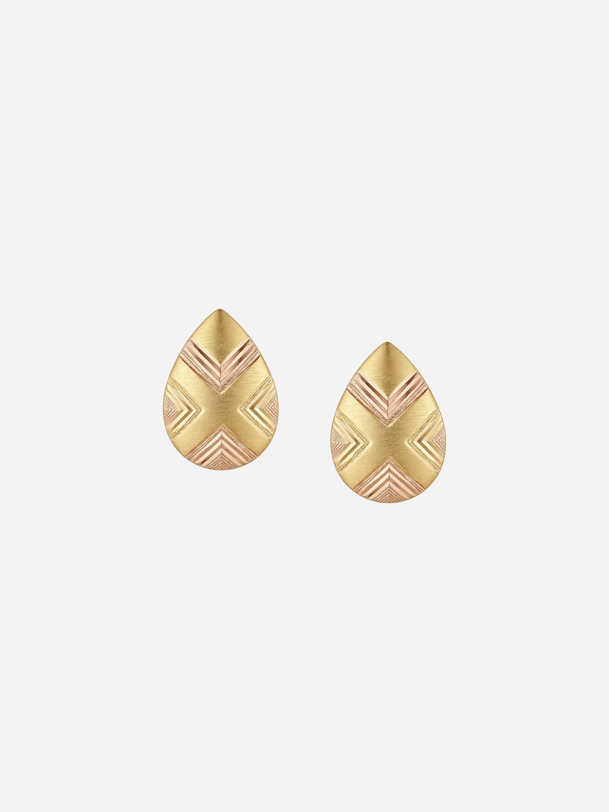 Textured Teardrop Studs