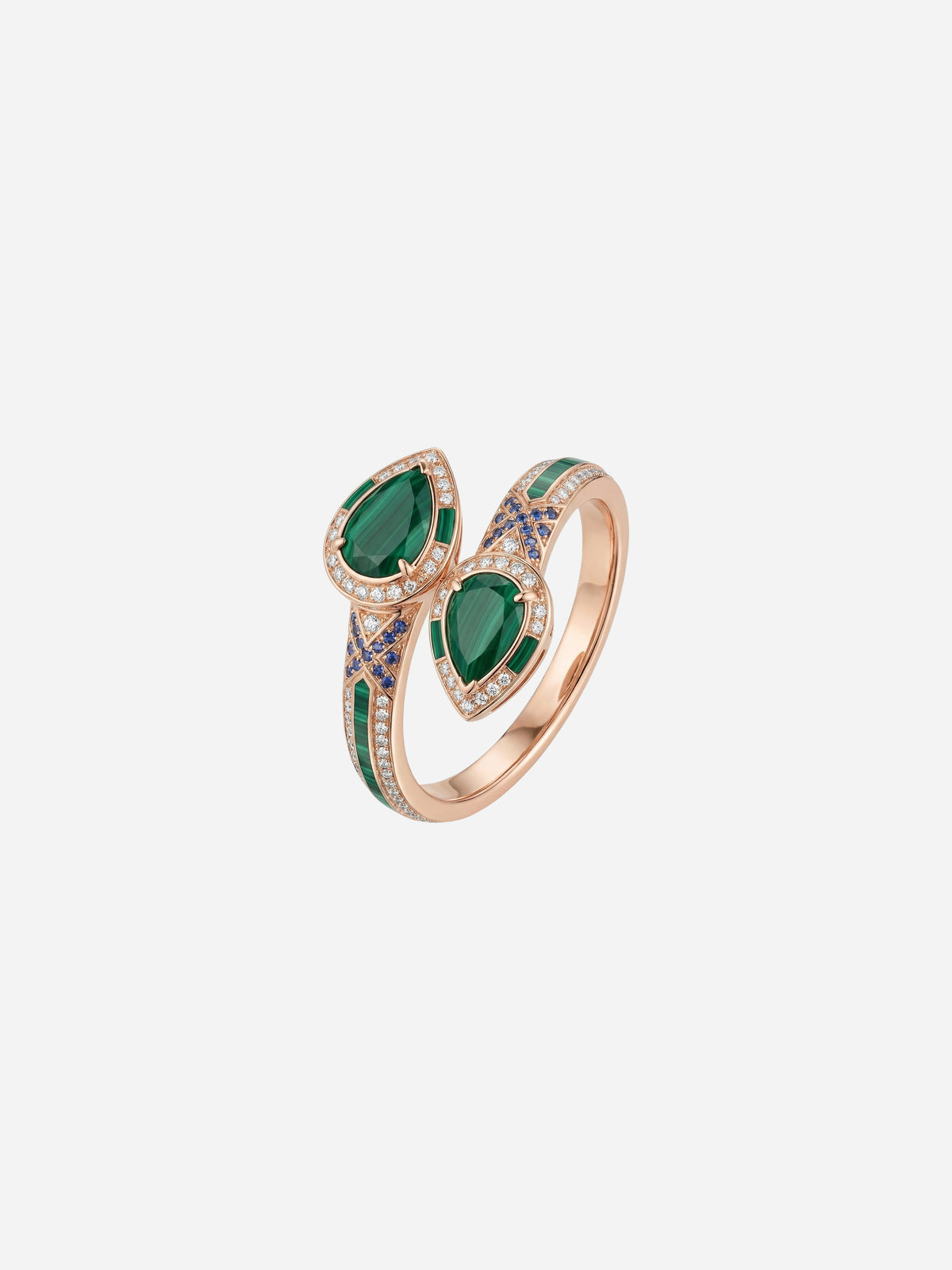Double Drop Stone Ring