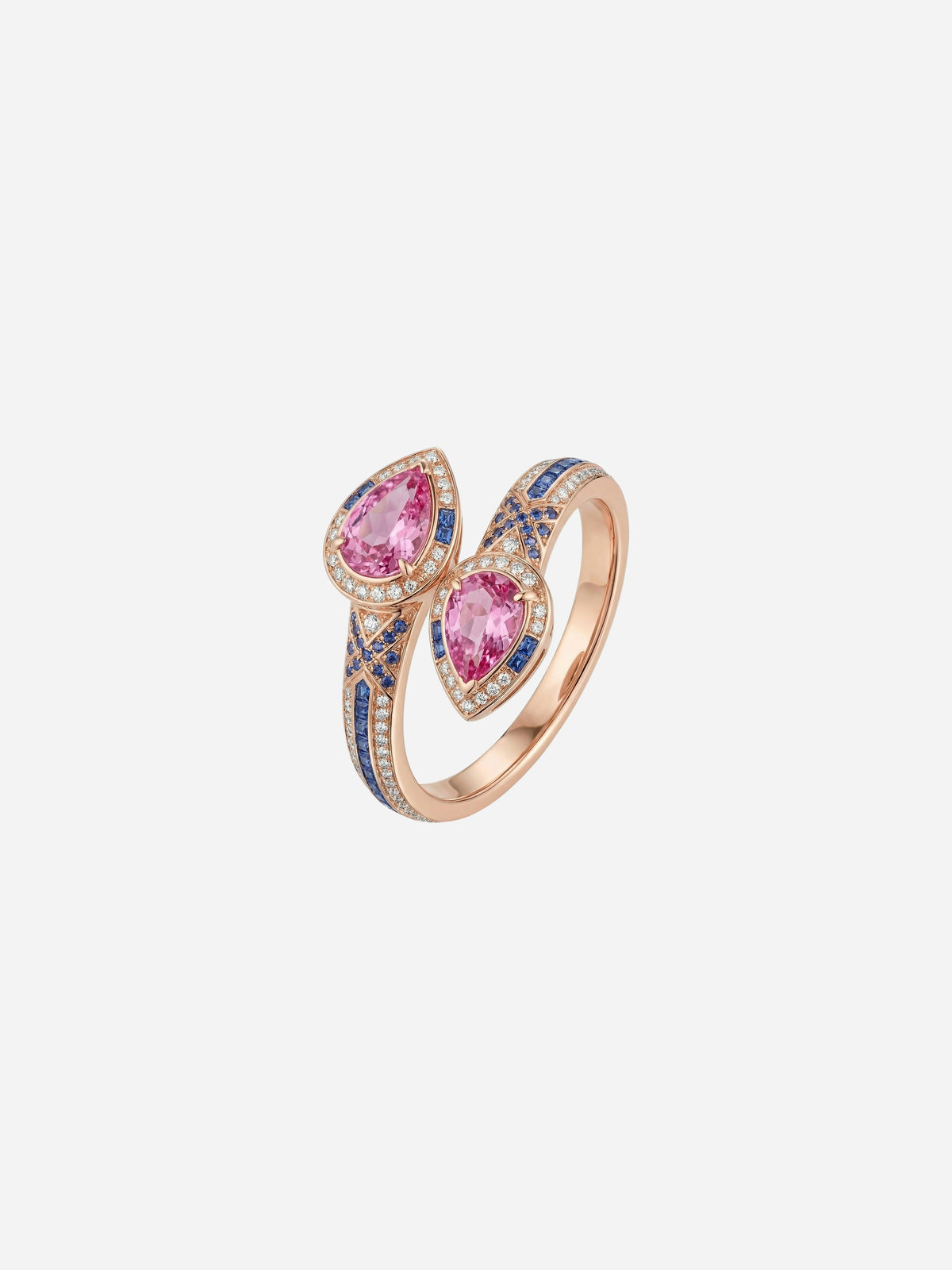Double Drop Stone Ring