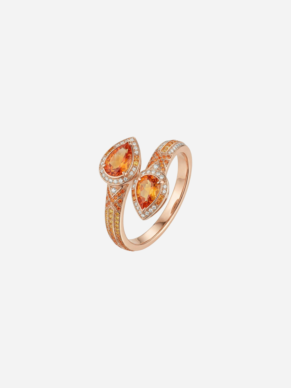 Double Drop Stone Ring