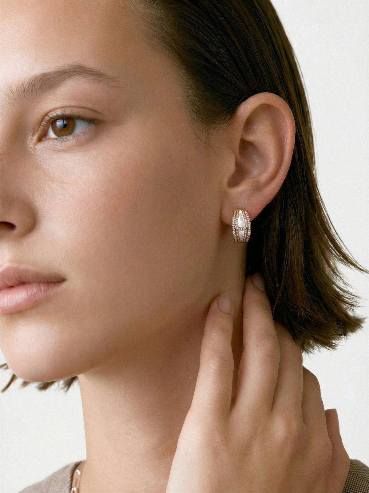 Pavé Oval Hoops