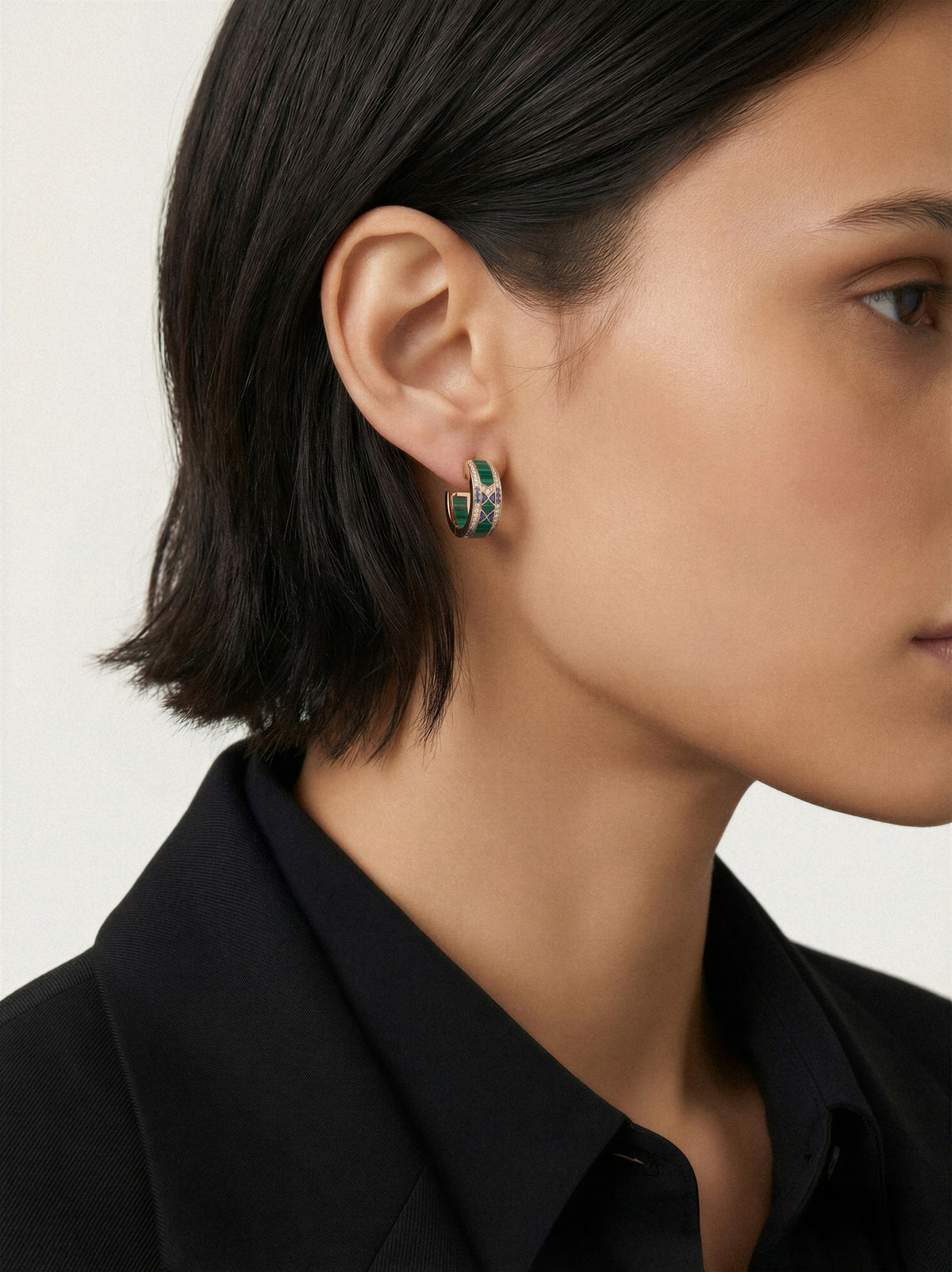Enamel Huggie Hoops