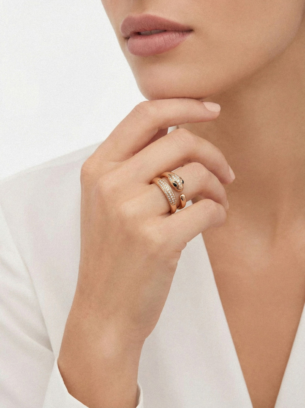 Triple Row Diamond Ring